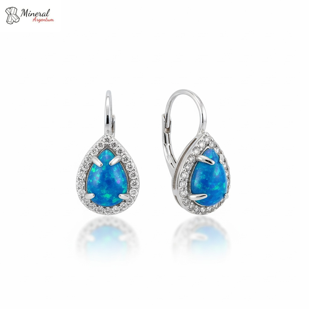 Náušnice ze stříbra a Opálu