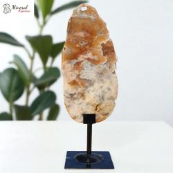 Achát na kovovém stojánku 1,574kg