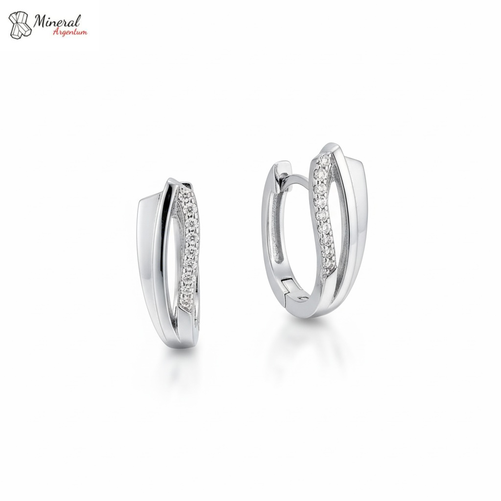 Dámské stříbrné náušnice AG