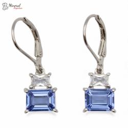 Náušnice ze stříbra a Tanzanitu