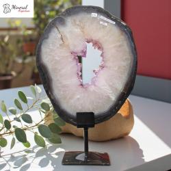 Ametyst na kovovém stojánku 3,524 kg