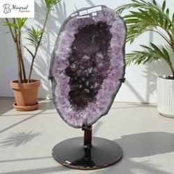 Ametystová geoda na kovovém stojánku 18,50 kg