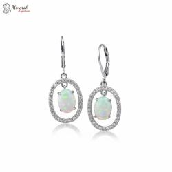 Náušnice ze stříbra a Opálu