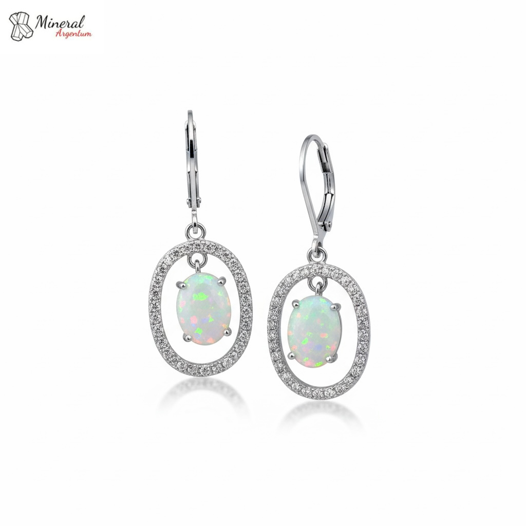 Náušnice ze stříbra a Opálu