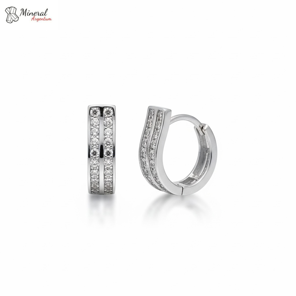 Dámské stříbrné náušnice AG