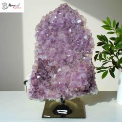 Ametystová drúza na kovovém stojánku 11,9 kg