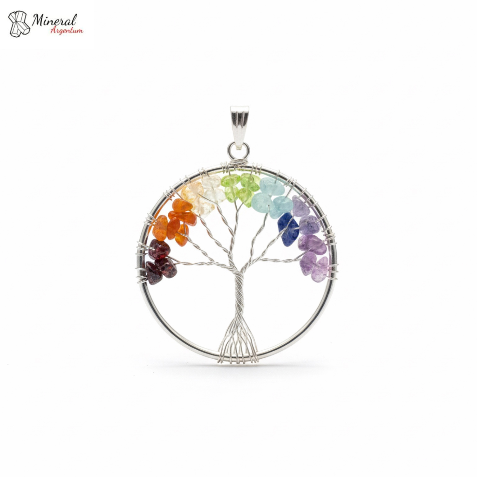 Přívěsek z mixu minerálů a chirurgické oceli