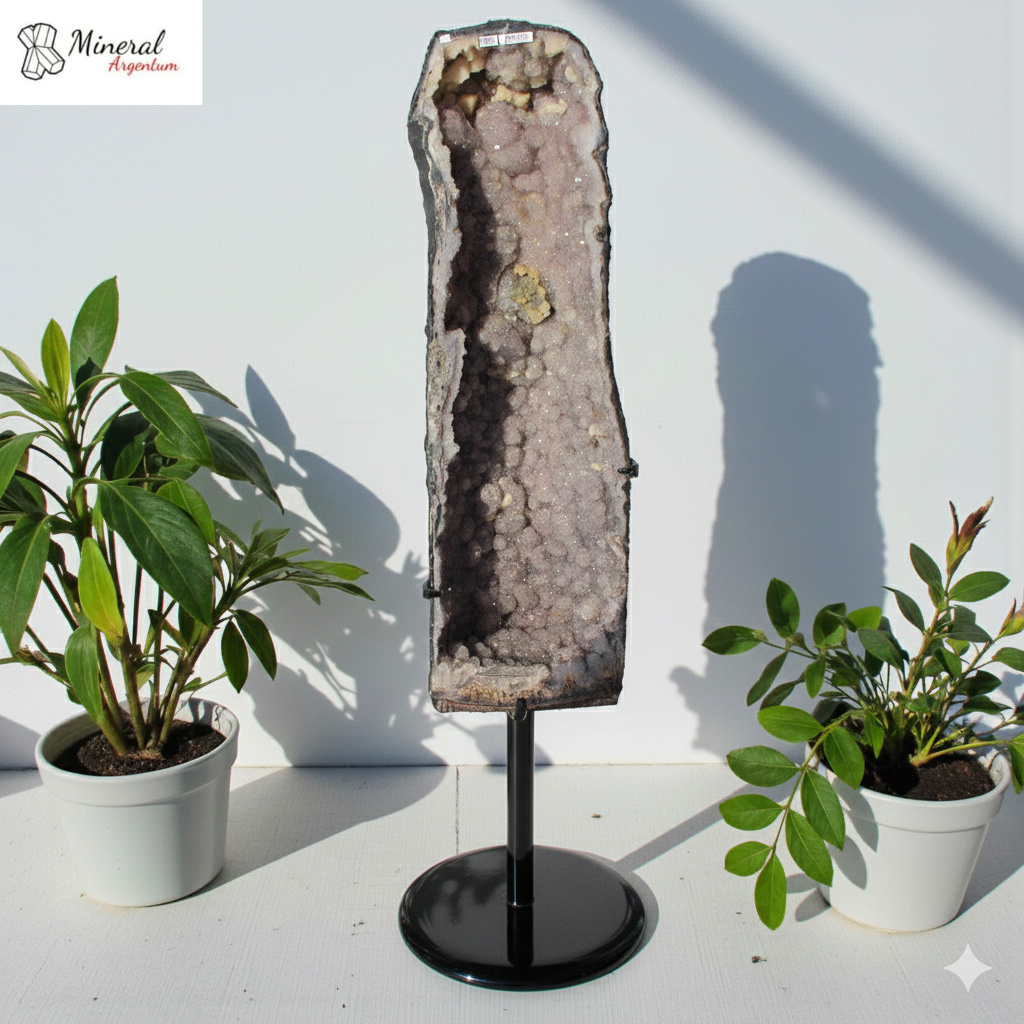 Ametystová geoda na kovovém stojanu 54,65 kg